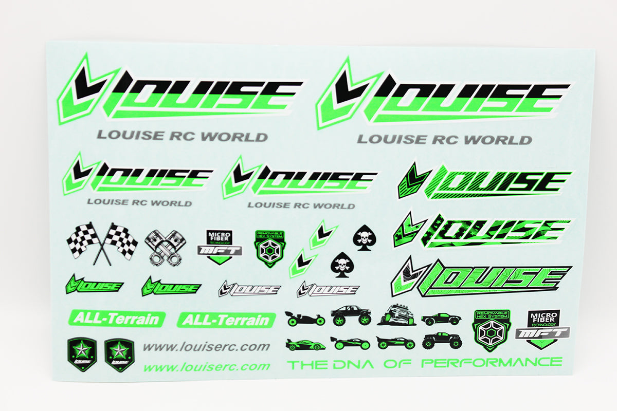 Louise R/C Louise RC Sticker Sheet-Green LT3373G