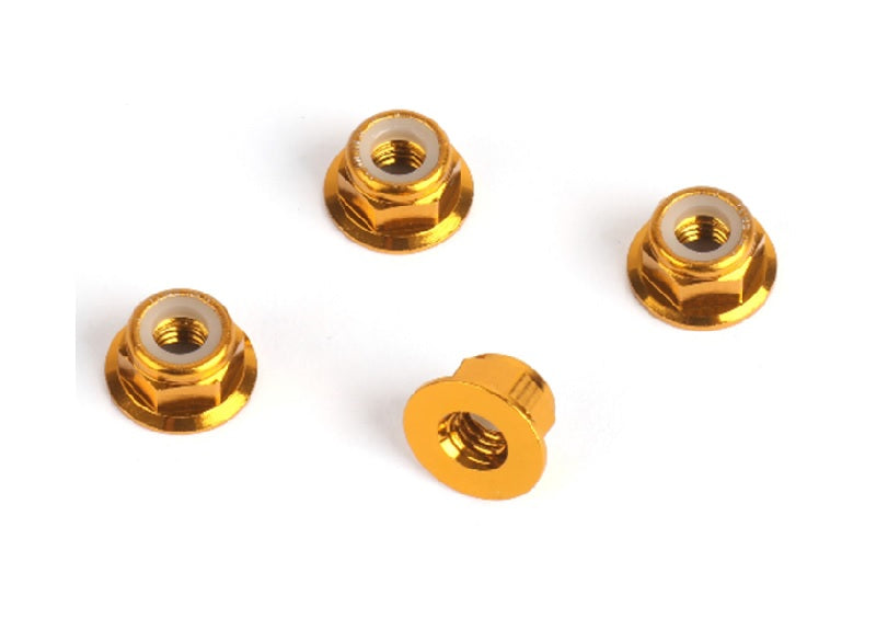 Louise R/C M4 Flange Nylon Lock Nut (4pcs Fits LDX Drift, LRX Rally, LTX NBA352