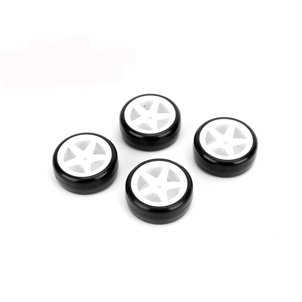 Louise R/C 1/10 Drift Tires 5 Spoke Wheel White (36mm), Fits T410 Drift NHA437