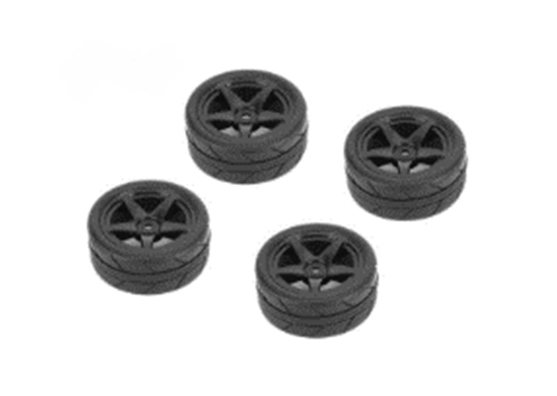 Louise R/C 1/10 Tires 5 Spoke Wheel Black (26mm), Fits LDX Drift, LRX NHA477