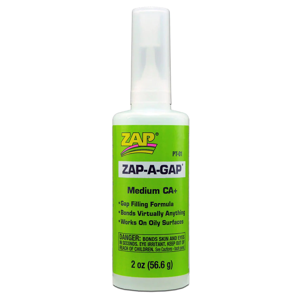 ZAP Glue Zap-A-Gap CA+ Glue 2oz PT-01