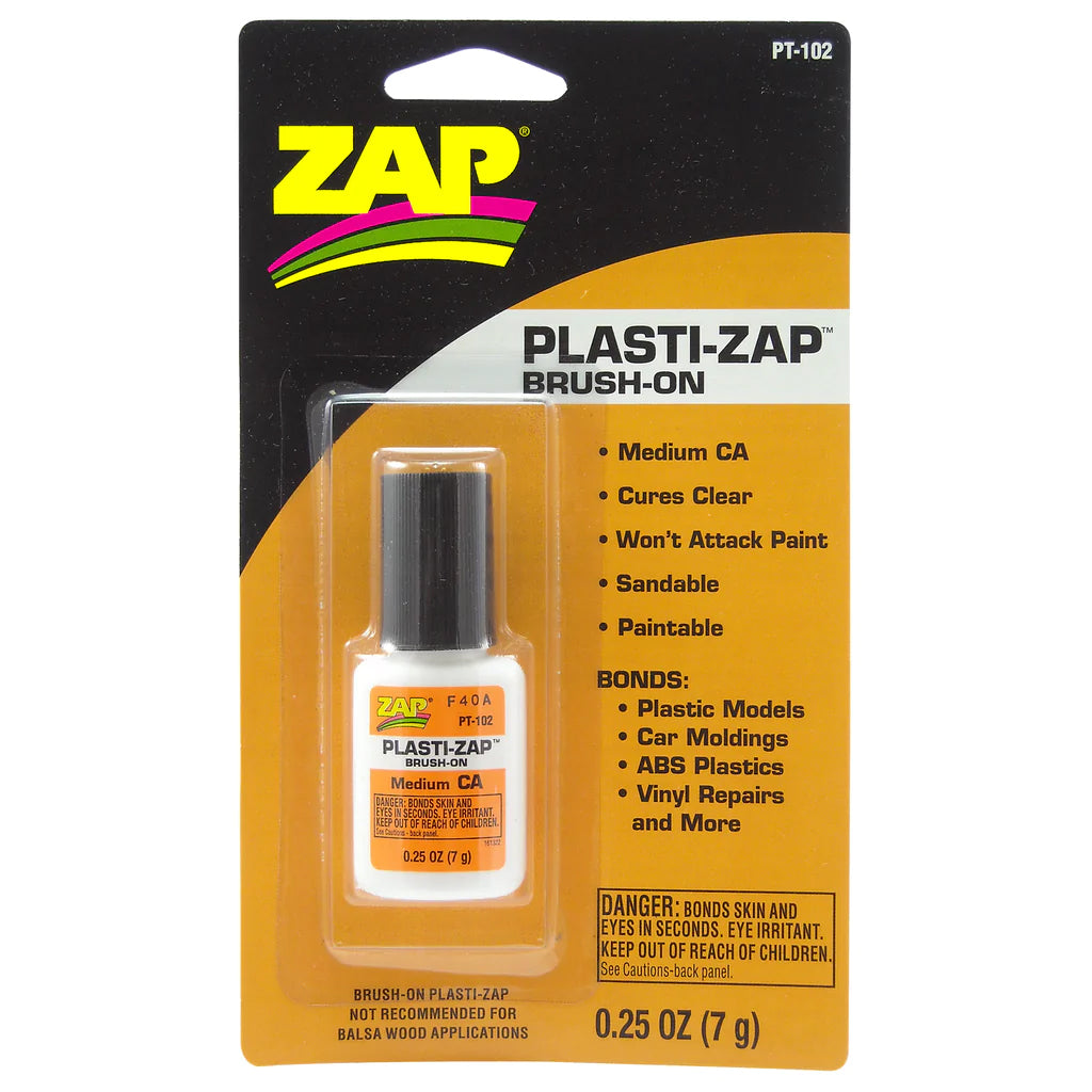 ZAP Glue Brush-On Plasti-Zap Glue 1/4oz PT-102