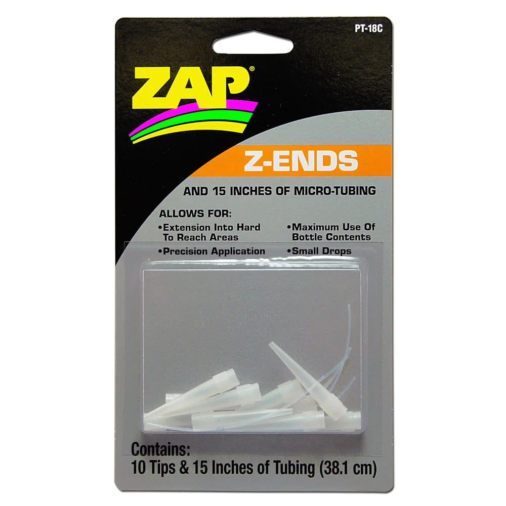 ZAP Glue Zap Z-Ends (10) & Teflon Tubing PT-18