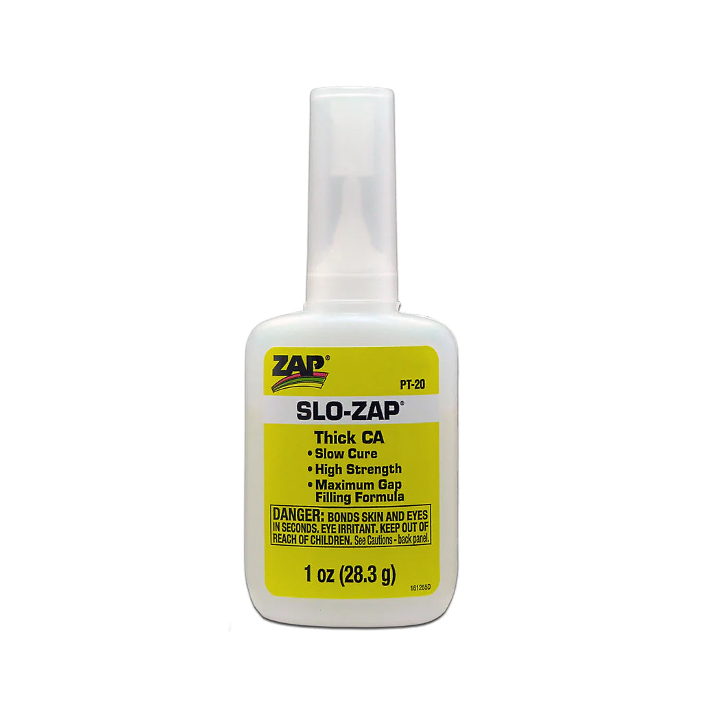 ZAP Glue Slo-Zap Thick CA Adhesive – 1 oz Bottle (PT-20)