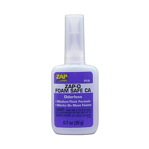 ZAP Glue Zap-O Foam Safe CA 20-gram Bottle PT-25
