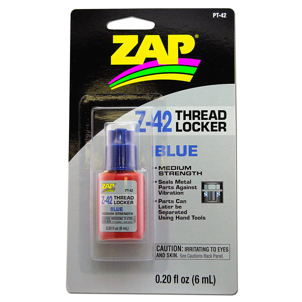 ZAP Glue Zap Z-42 Blue Thread Locker 0.2oz Bottle PT-42