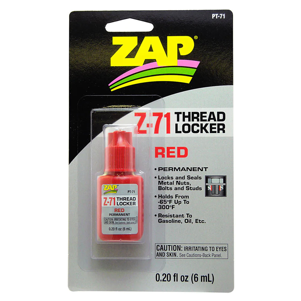 ZAP Glue Zap Z-71 Red Thread Locker 0.2oz Bottle PT-71