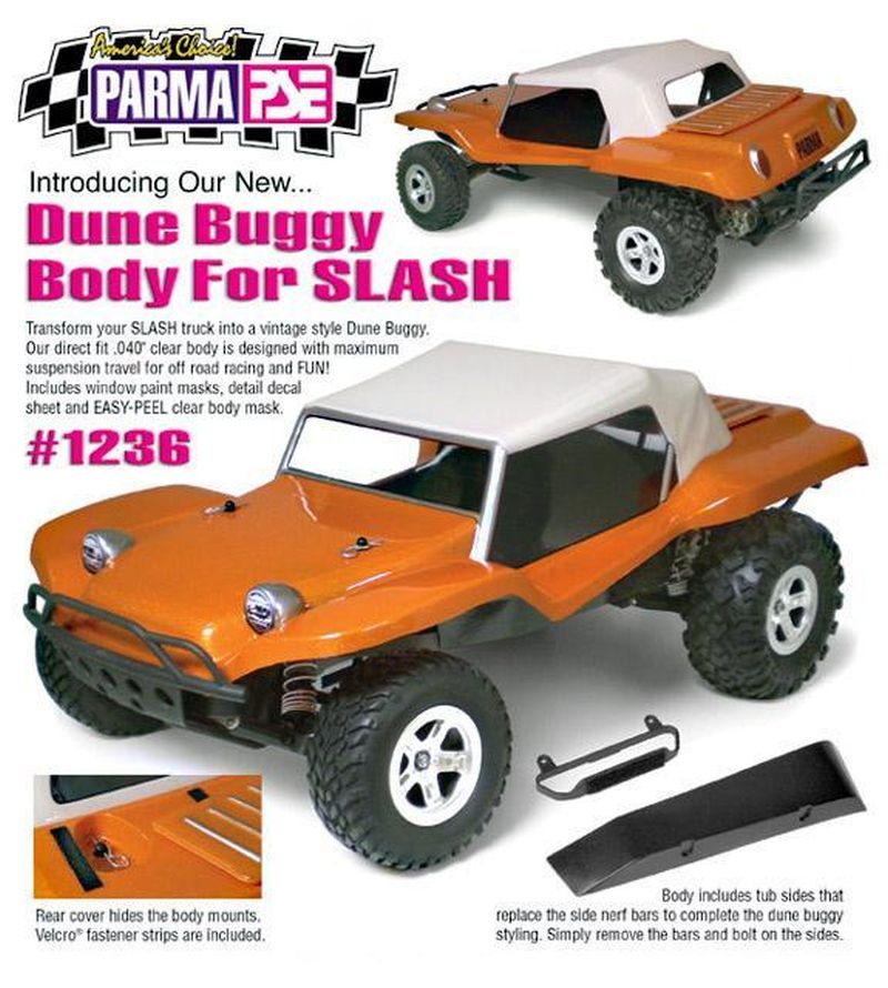 Parma 1/10 Dune Buggy Short Course Conversion .040" Clear Body RC Body