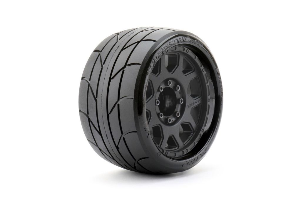 Power Hobby 1/8 SGT 3.8 Inch Super Sonic Belted Pre-Mounted Low-Profile Tires 2-Pack with Removable Hex