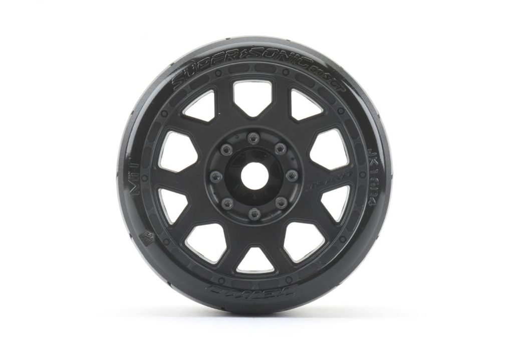 Power Hobby 1/8 SGT 3.8 Inch Super Sonic Belted Pre-Mounted Low-Profile Tires 2-Pack with Removable Hex