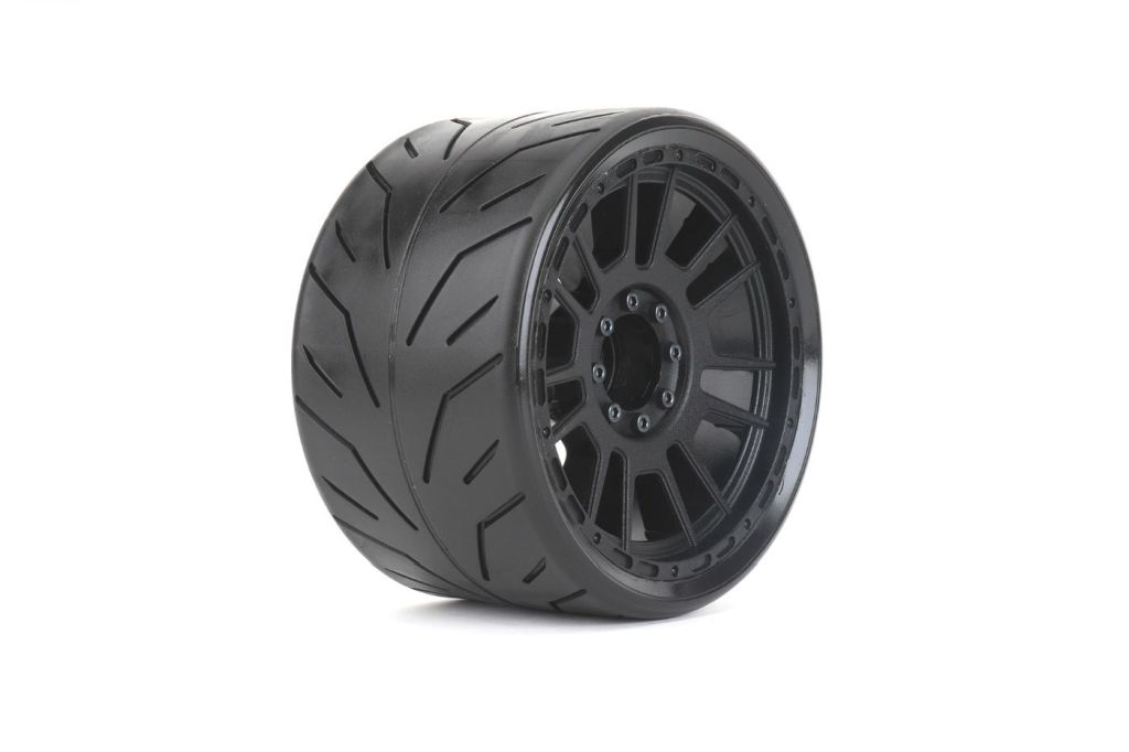 Power Hobby 1/8 MT 4.0 Inch Phoenix Belted Pre-Mounted Low-Profile Tires 2-Pack with Removable Hex