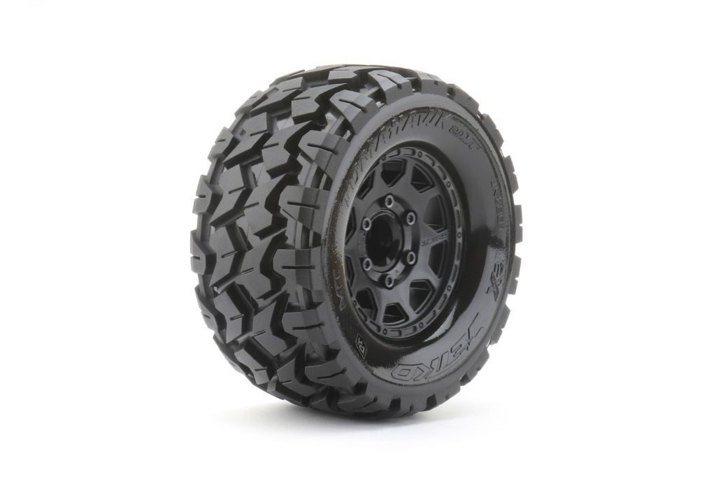 Power Hobby 1/10 2.8 Inch MT Tomahawk Belted Pre-Mounted Tires 2-Pack with Removable Hex