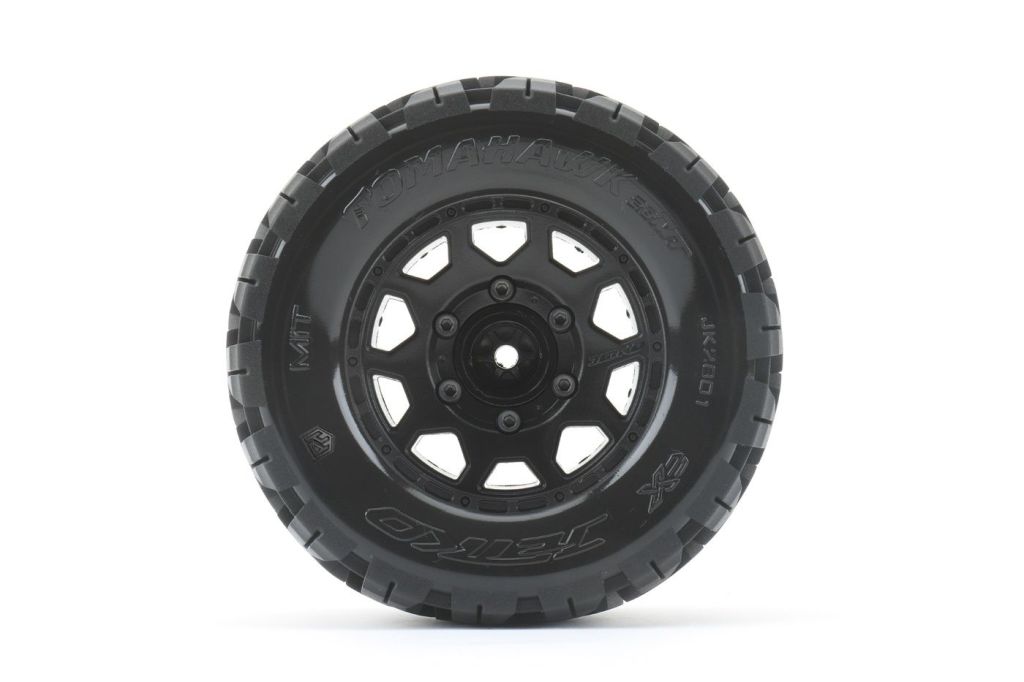 Power Hobby 1/10 2.8 Inch MT Tomahawk Belted Pre-Mounted Tires 2-Pack with Removable Hex