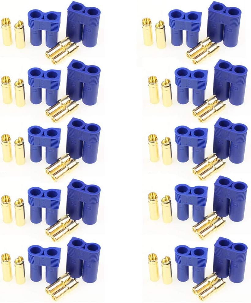 Power Hobby EC5 Male / Female Connector Plugs - 20-Pack