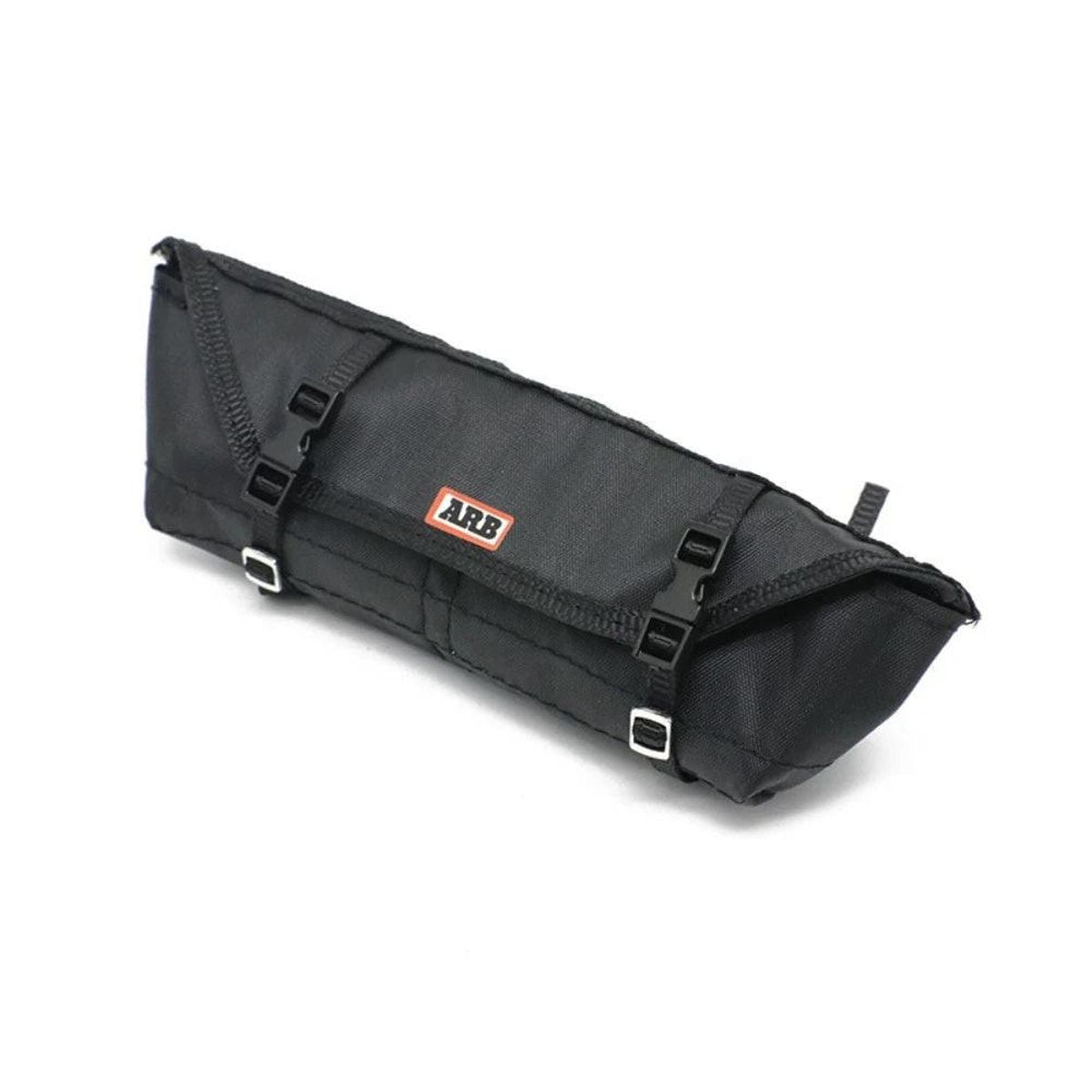 Power Hobby 1/10 Rooftop Luggage Storage Bag – Black Scale Overland Duffel for RC Rock Crawler Roof Racks