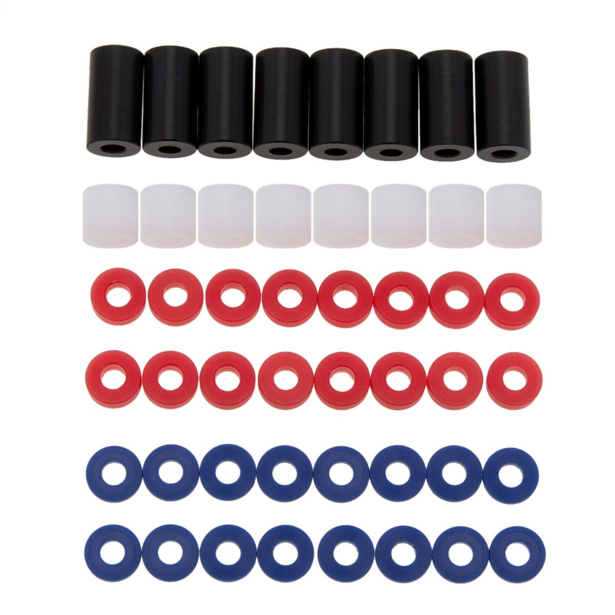 Power Hobby RC Shock Internal Spacers / Limiters Set - 48 Pieces for 3mm Shock Shafts