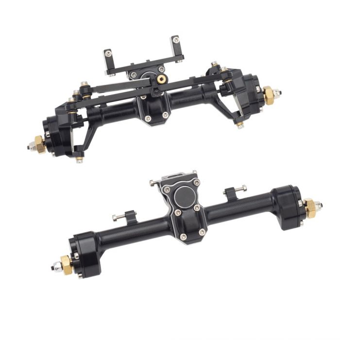 Power Hobby Aluminum Front and Rear Portal Axles Housing for Axial SCX24 C10 / Jeep / Bronco