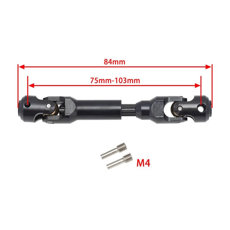 Power Hobby Universal Spline CVD Drive Shaft 75-103mm for TRX-4 / Wraith / SCX10