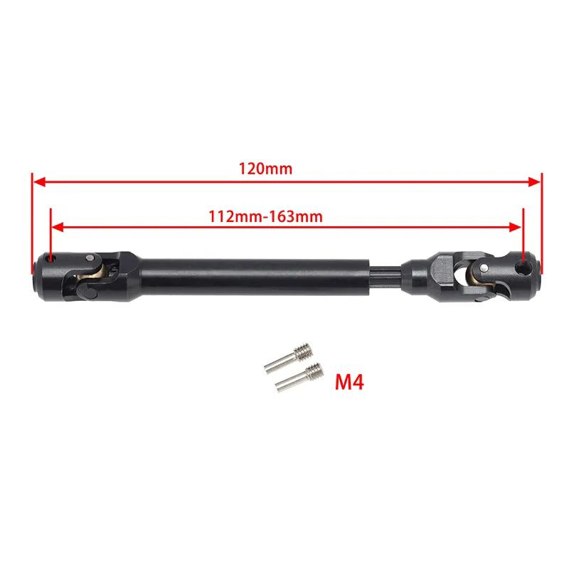 Power Hobby Universal Spline CVD Drive Shaft 112-163mm for Traxxas TRX-4