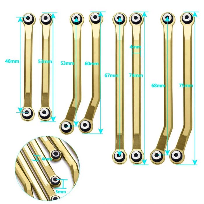 Power Hobby Brass High Body Clearance Suspension Links for Traxxas TRX-4M