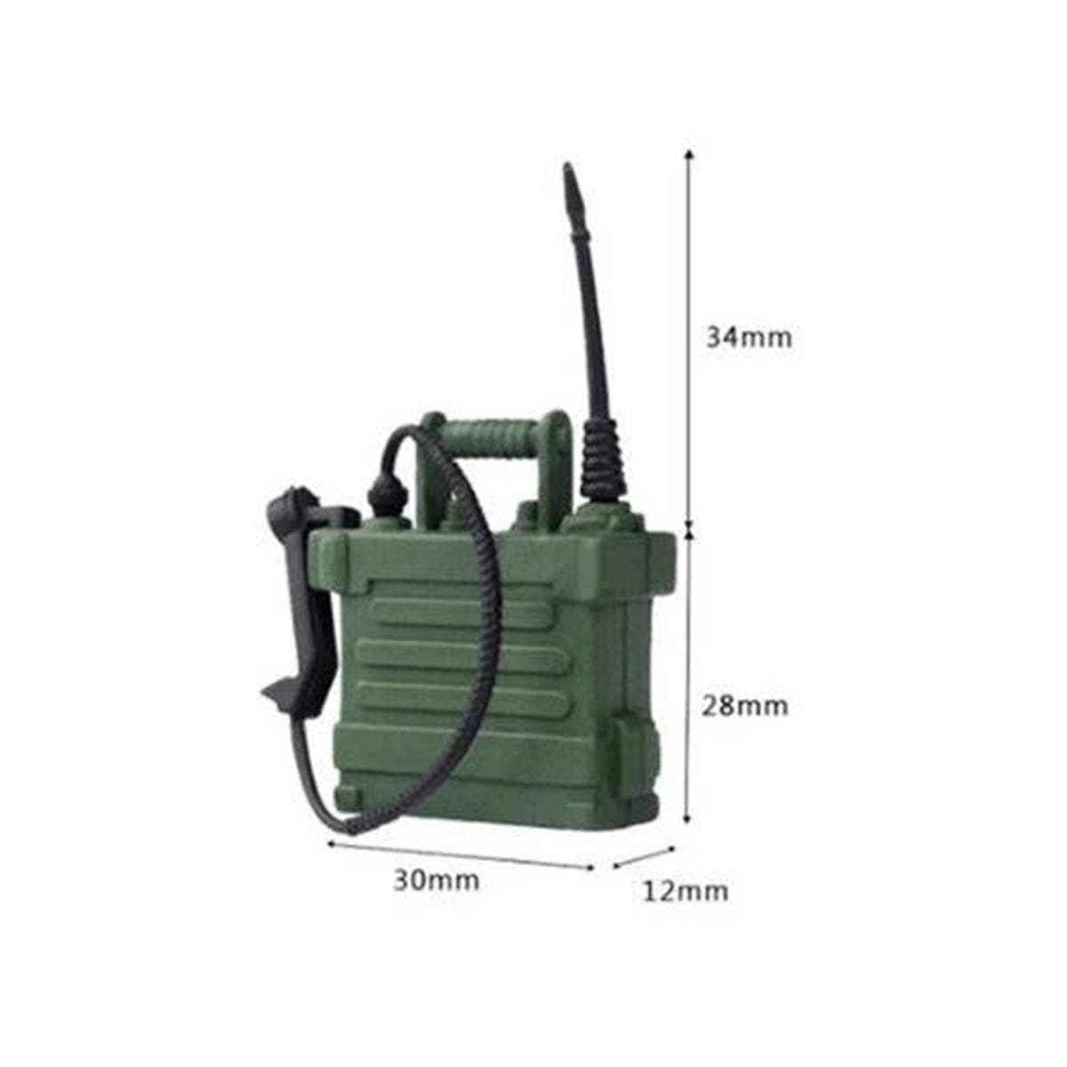 Power Hobby 1/10 Scale Decoration Radiophone – Green Military Field Radio Prop for RC Rock Crawlers