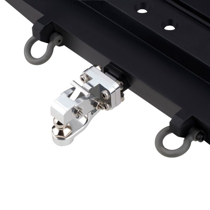 Power Hobby Rescue Tow Trailer Hook Hitch in Silver for 1/10 Scale Crawlers