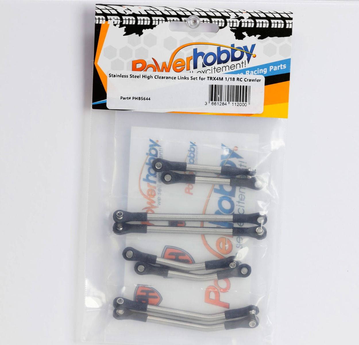 Power Hobby 8-Piece Stainless Steel High Clearance Suspension Links Set for Traxxas TRX-4M