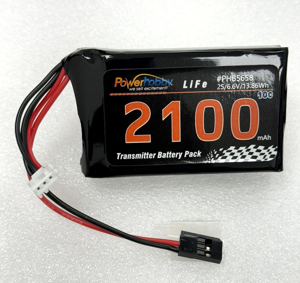 Power Hobby LiFe 6.6V 2100mAh Futaba Transmitter Battery Pack