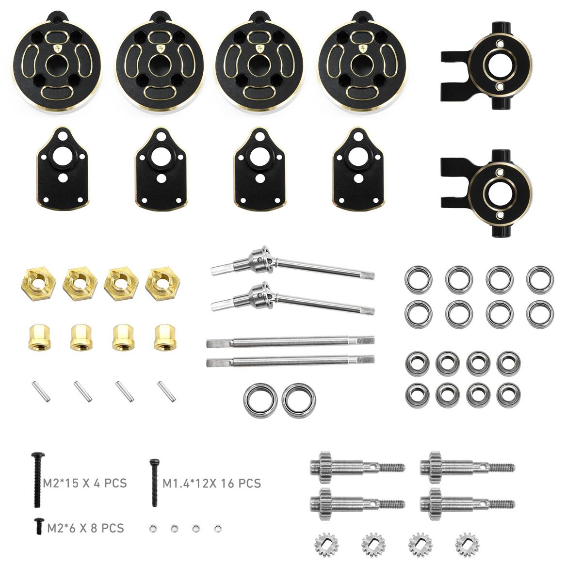 Power Hobby Brass Front and Rear Portals for Traxxas TRX-4M