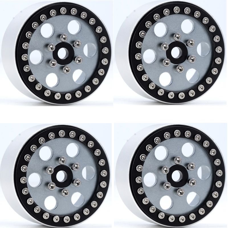 Power Hobby B5 Aluminum 1.9 inch Beadlock Wheels Super Positive Offset