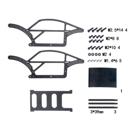 Power Hobby Carbon Fiber Chassis Frame Kit for 1/18 Traxxas TRX-4M
