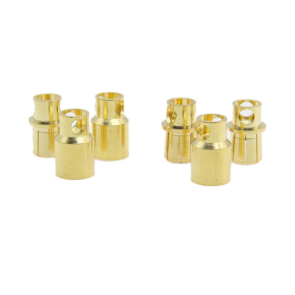 Power Hobby High-Current 8mm Bullet Connector Set 3 Pairs for High-Power RC Applications