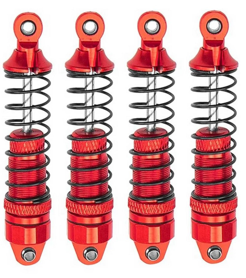 Power Hobby Aluminum Front & Rear Shocks, for Arrma Grom, Red, 4pcs RC Upgrade Part