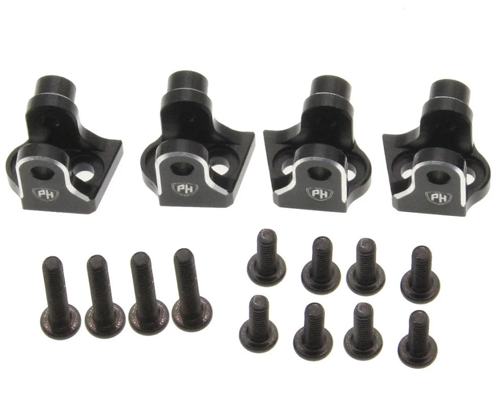 Power Hobby Aluminum Lower 4-Link Mount Set Black for Losi Mini LMT 6583BLACK