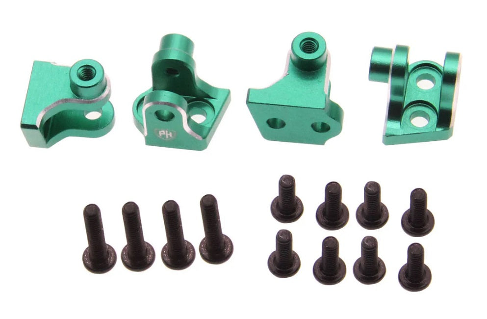 Power Hobby Aluminum Lower 4-Link Mount Set Green for Losi Mini LMT 6583GREEN