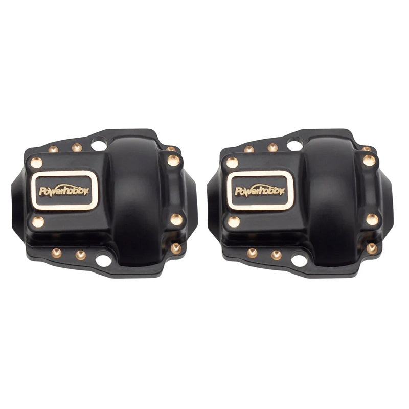 Power Hobby Brass Front and Rear Differential Cover Set Upgrade for 1/18 Redcat Ascent-18