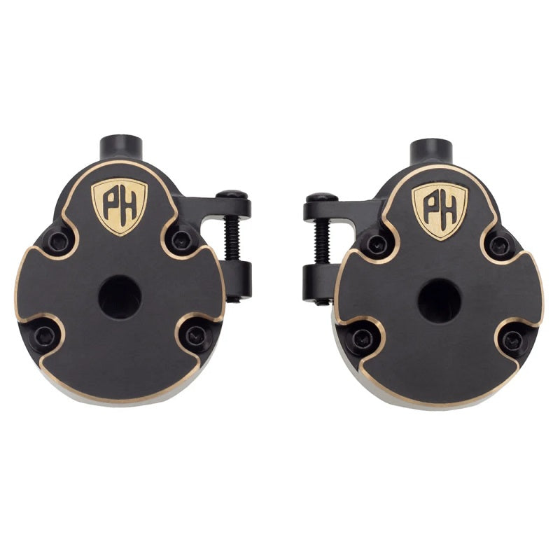 Power Hobby Brass Front Axle Portal Knuckle and Gear Cover Set Upgrade for Redcat Ascent-18