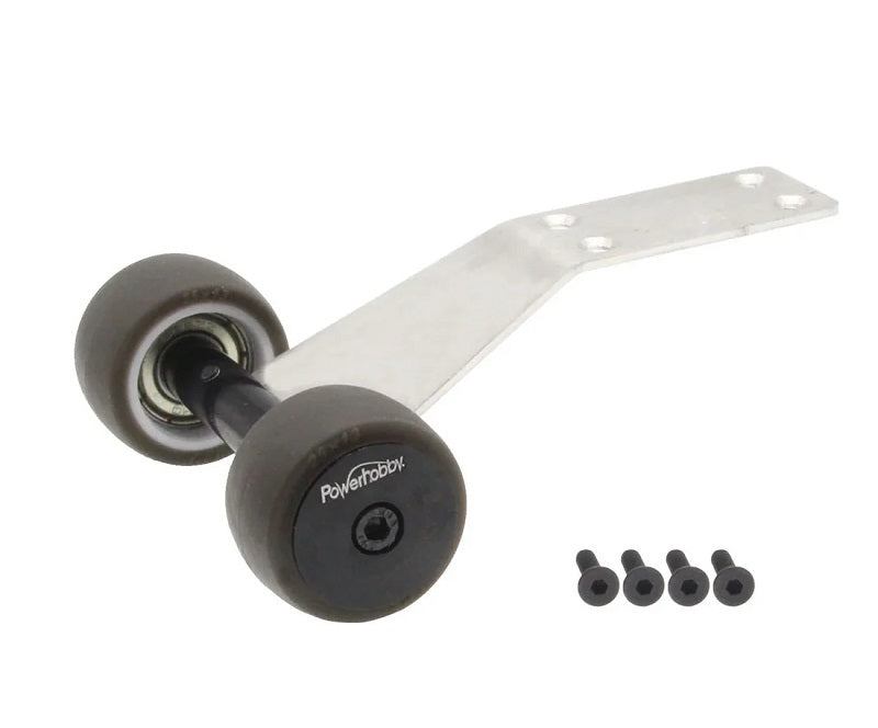 Power Hobby Heavy-Duty Bearing Skid Plate Wheelie Bar Upgrade for Arrma Mojave Grom