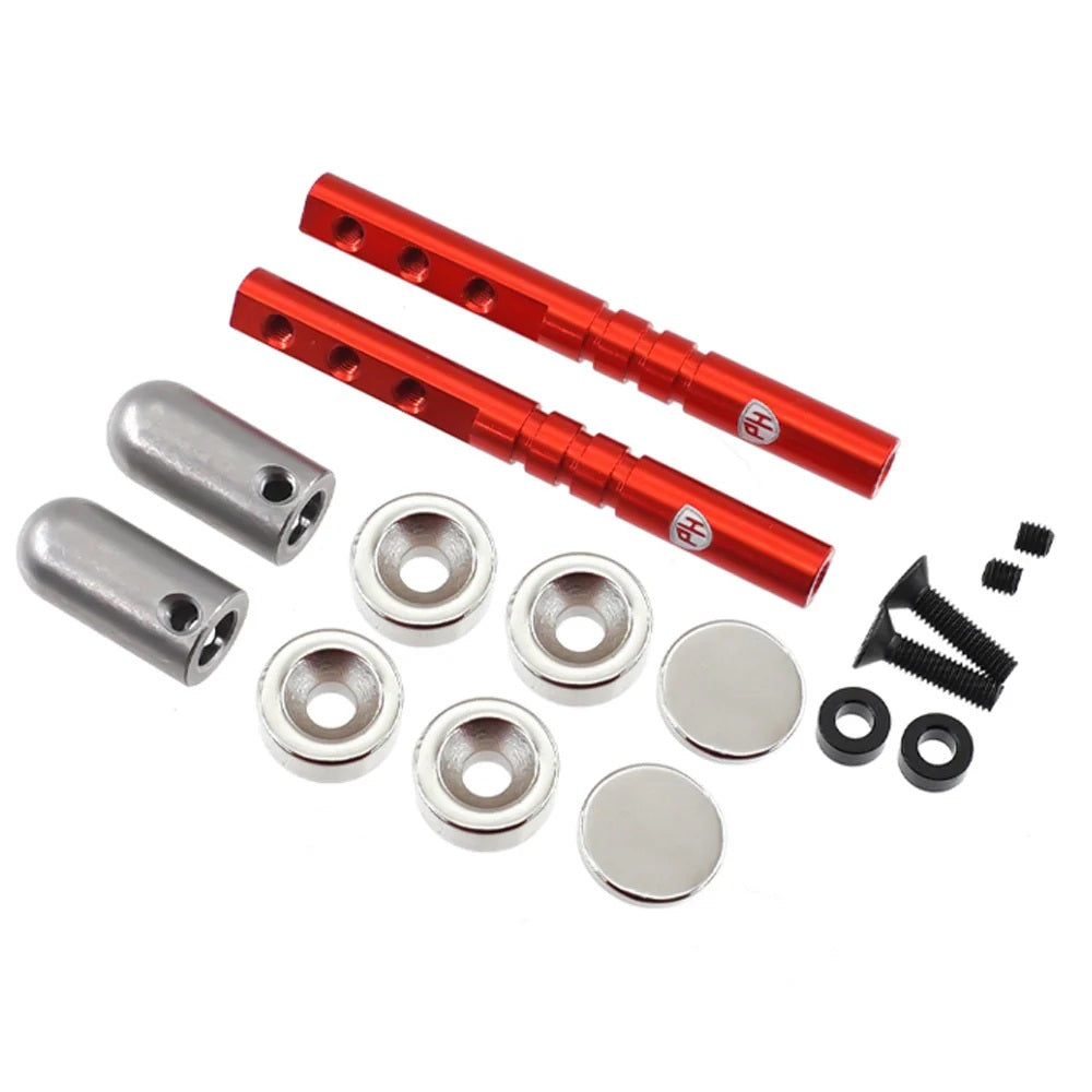 Power Hobby Magnetic Realistic Body Mount System Red Upgrade for 1/10 RC Cars and Crawlers