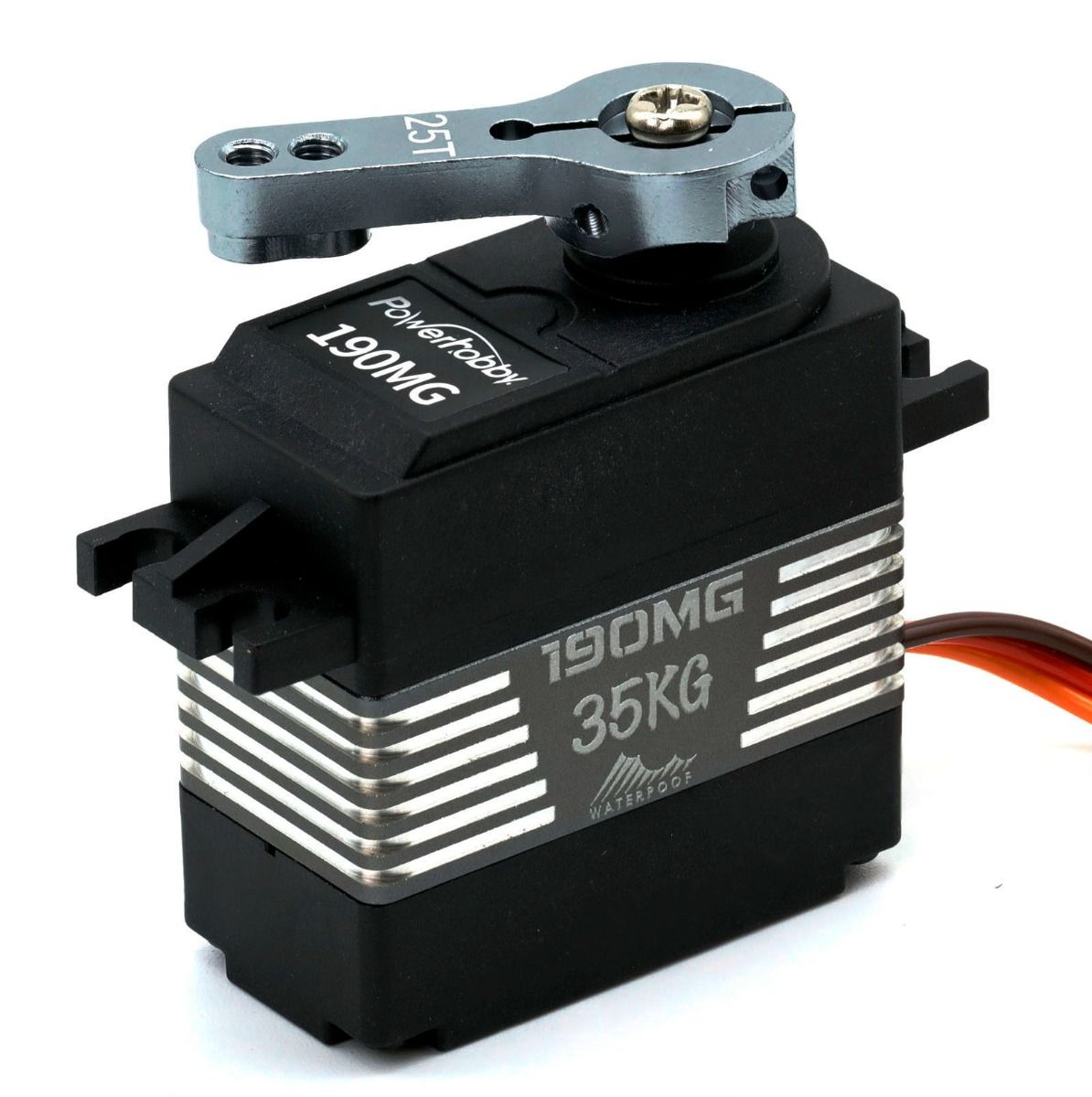 Power Hobby 190MG 1/10 High-Torque Waterproof HV Coreless Metal-Gear Digital Standard Servo — 35 kg / 475 oz @ 7.4V