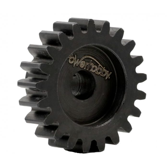 Powerhobby Hardened Steel 19T Mod1 Pinion Gear with 5mm Bore & 2 Grub Screws