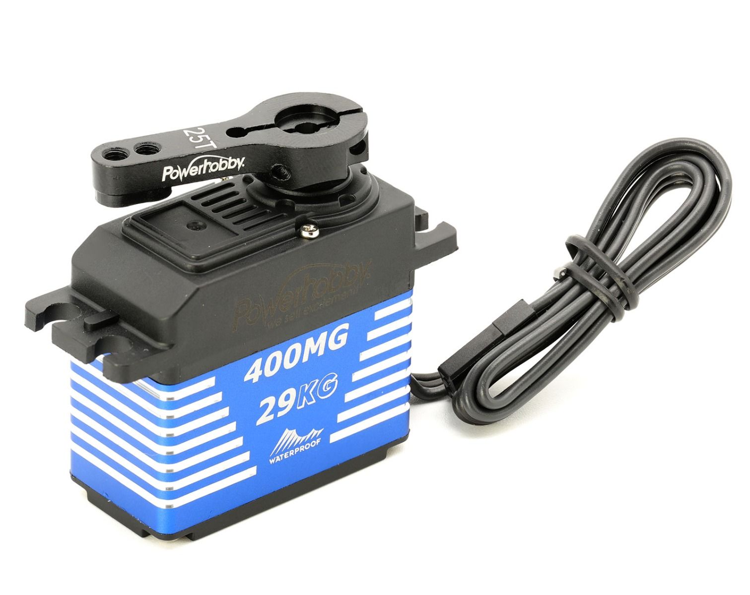 Power Hobby 400MG Waterproof High-Torque Steel-Gear Servo — 29 kg / 400 oz @ 7.4V