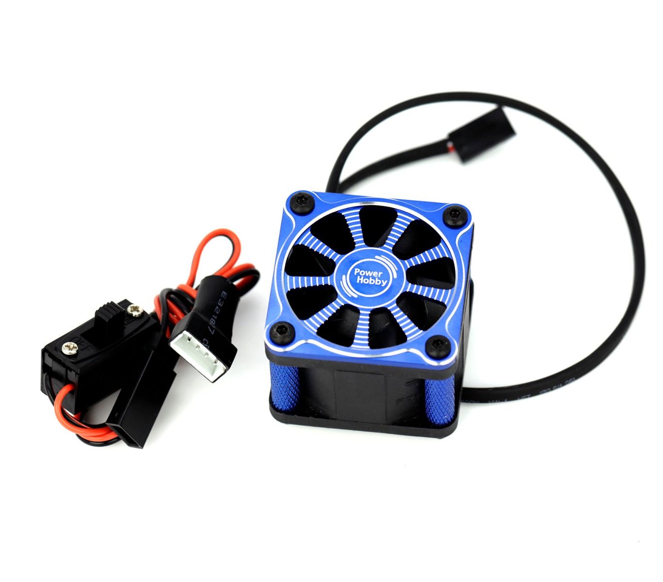 Powerhobby Twister 1/10 1/8 Motor Aluminum High Speed Cooling Fan Blue