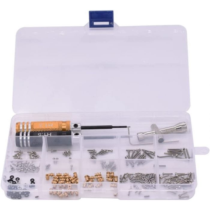 Power Hobby Complete Screws and Tools Box Set for Axial SCX24