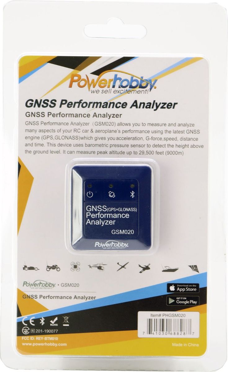 Powerhobby GPS + GLONASS Performance Analyzer Bluetooth Speed Meter & Data Logger