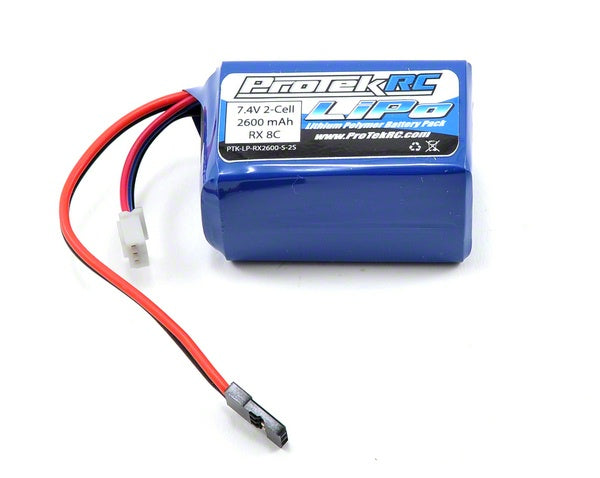 ProTek R/C Li-Po Hump Receiver Battery Pack 7.4V 2600mAh