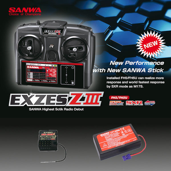 Sanwa Exzes Z III 4 Channel Stick Transmitter FH5/FH5U 101A33171A