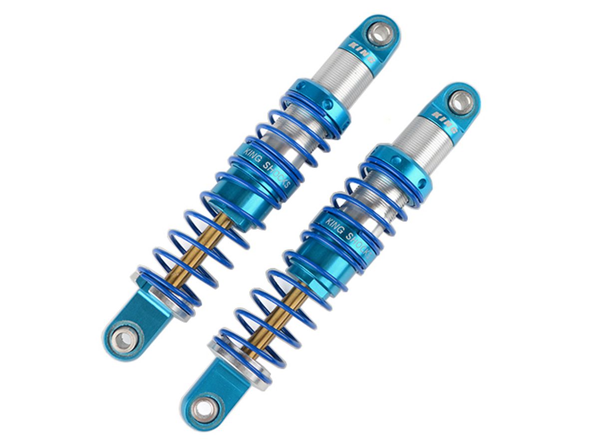 RC4WD King Off-Road Racing Shocks 80mm Silver/Blue | Licensed 2-Pack