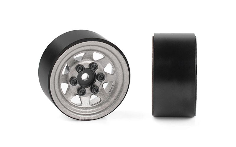 RC4WD Stamped Steel 1.0 Inch Stock Beadlock Wheels Plain Set of 4