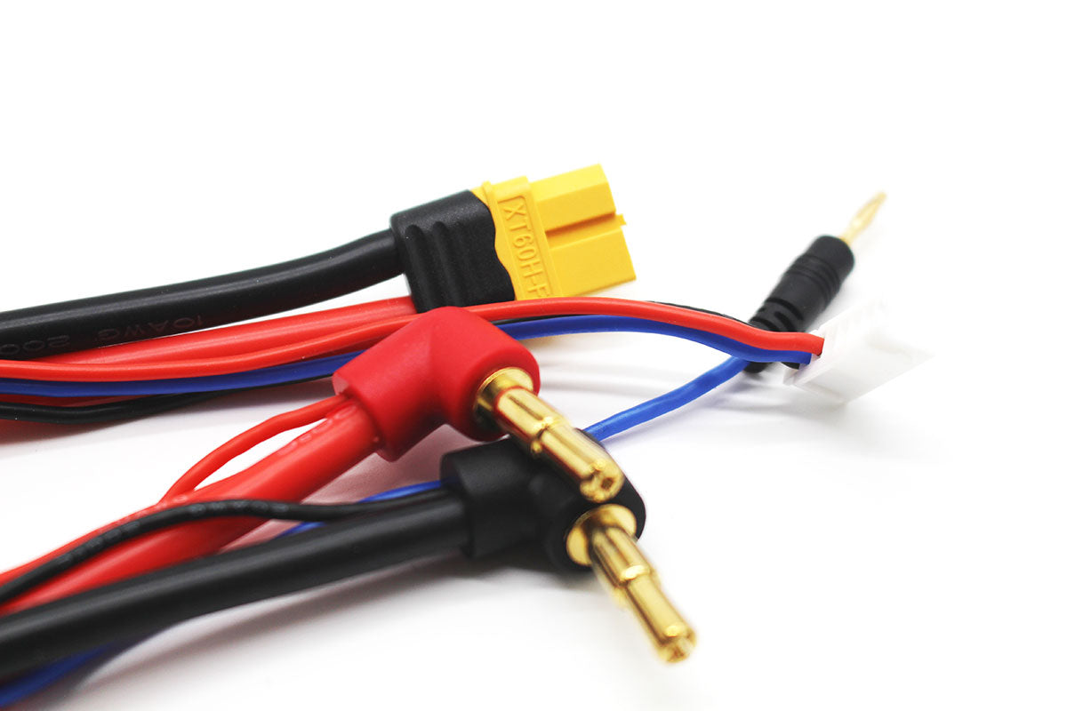 Racers Edge Pro Charge Lead Set – 4mm/5mm Bullet to Female XT60, 18"
